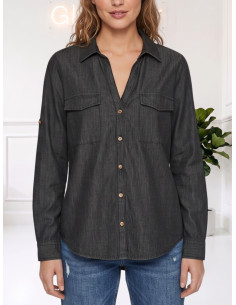 Camicia effetto denim 10352543