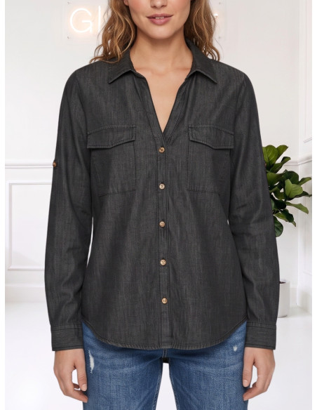 Camicia effetto denim 10352543