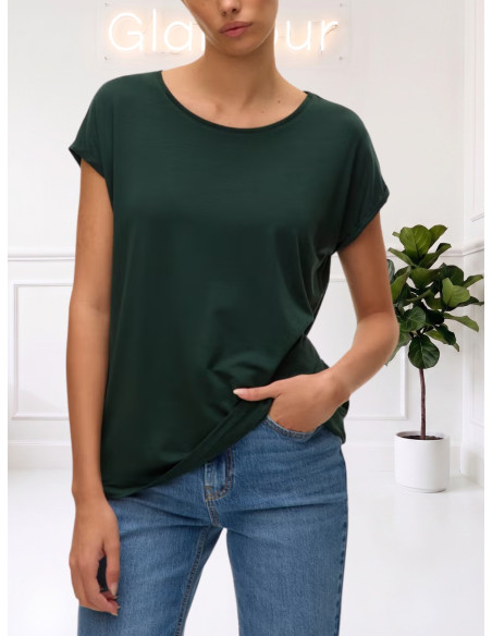 T-Shirt Donna Verde in Tencel | Vero Moda