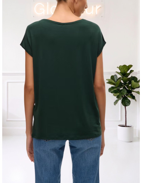 T-Shirt Donna Verde in Tencel | Vero Moda