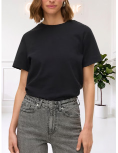 T SHIRT VERO MODA IN FELPA DI COTONE- NERO 10294544
