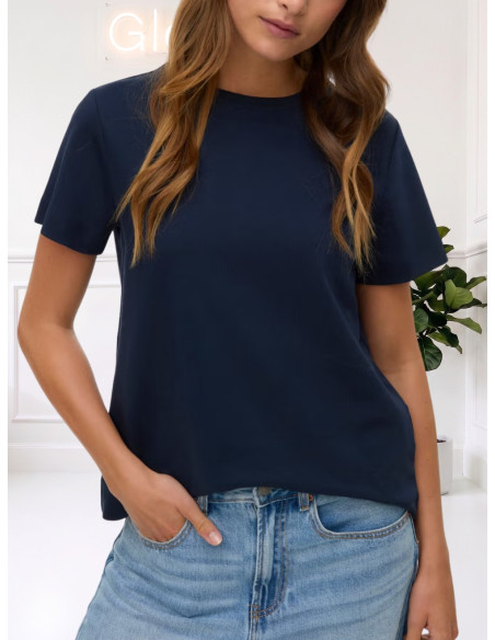 T-SHIRT VERO MODA IN FELPA DI COTONE-DARK SAPPHIRE 10294544
