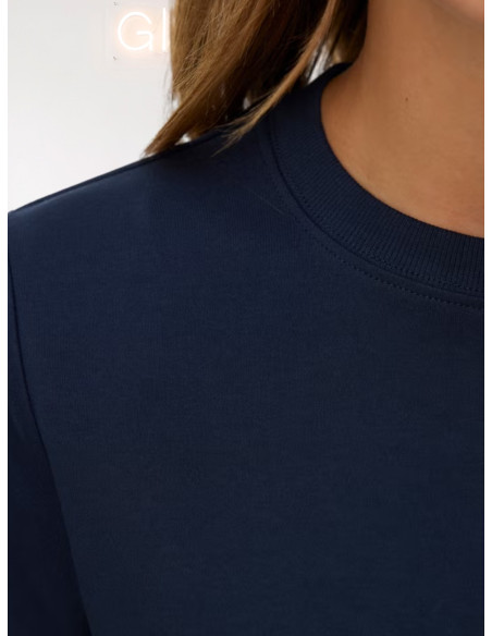 T-SHIRT VERO MODA IN FELPA DI COTONE-DARK SAPPHIRE 10294544