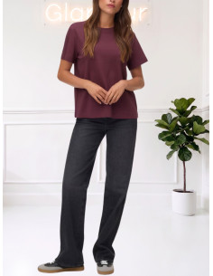 T-SHIRT VERO MODA IN FELPA DI COTONE -CATAWBA GRAPE 10294544
