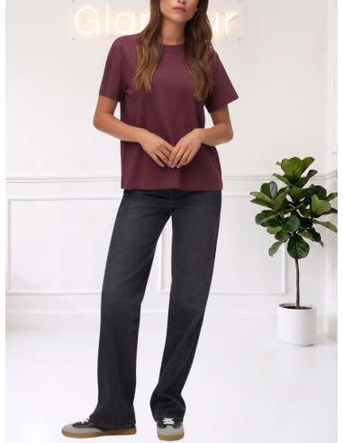 T-SHIRT VERO MODA IN FELPA DI COTONE -CATAWBA GRAPE 10294544