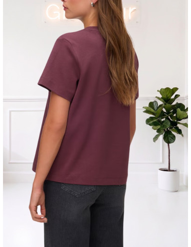 T-SHIRT VERO MODA IN FELPA DI COTONE -CATAWBA GRAPE 10294544