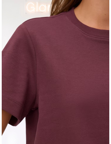 T-SHIRT VERO MODA IN FELPA DI COTONE -CATAWBA GRAPE 10294544