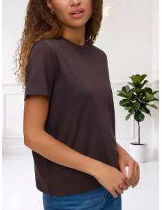 T SHIRT VERO MODA IN FELPA DI COTONE- CHOCOLATE TORTE 10294544