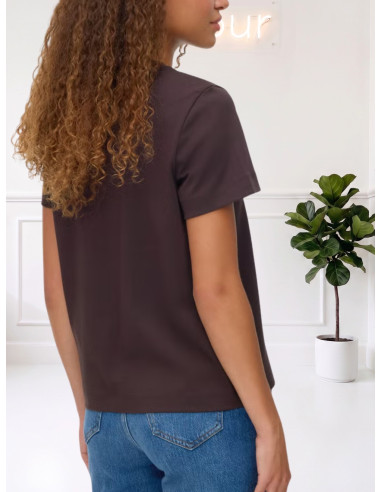 T-shirt Marrone Chocolate Torte Vero Moda AWNAIMA | Glamour Shop Online