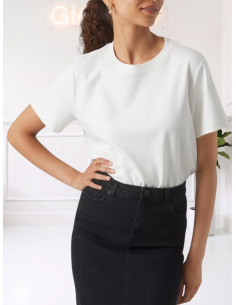 T SHIRT VERO MODA IN FELPA DI COTONE- BIANCO 10294544