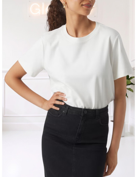 T-shirt Bianca Boxy Fit Vero Moda AWNAIMA | Glamour Shop Online