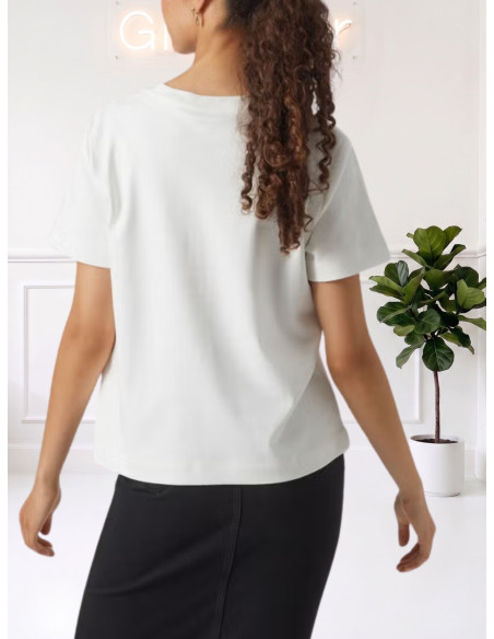 T SHIRT VERO MODA IN FELPA DI COTONE- BIANCO 10294544