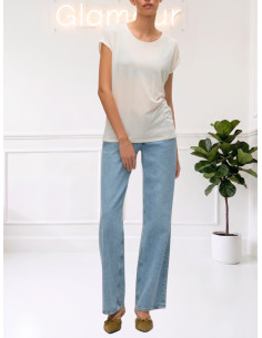 T shirt in tencel bianco 10284468