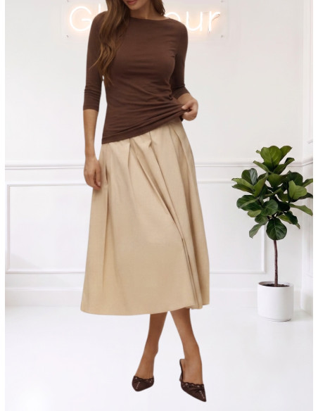 Top cioccolato donna scollo a barca Vero Moda