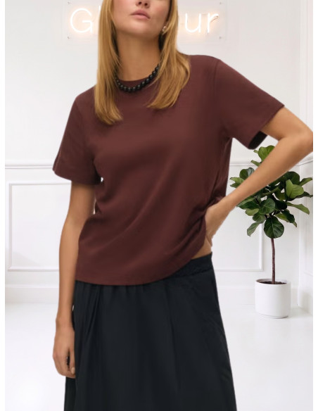 T-shirt donna Testa di Moro in felpa di 100%cotone Vero Moda