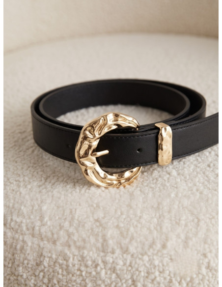 Cintura Donna Nera con Fibbia Oro | Vero Moda