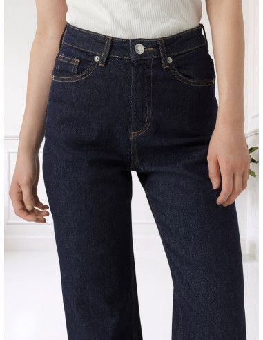 Jeans Wide Fit Denim Scuro Donna