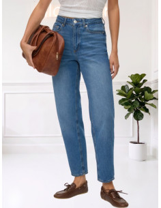 Jeans Mom Fit Vita Alta