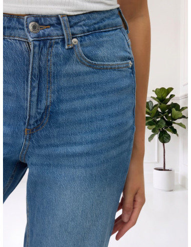 Jeans Mom Fit Vita Alta