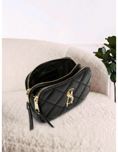 Steve Madden Borsa a Tracolla Trapuntata Nera | Ecopelle