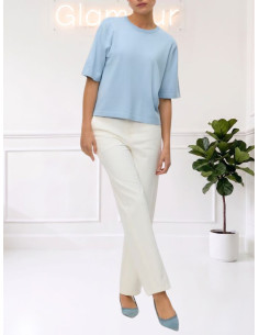 Pullover Oversize Donna Celeste Manica Corta Vero Moda