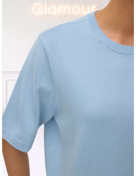 Pullover oversize donna celeste manica corta Vero Moda