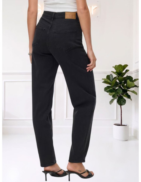 Jeans Mom Fit a Vita Alta dark grey | Vero Moda