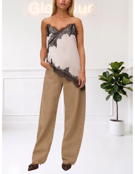 Top satin in pizzo PIETRA 10352170