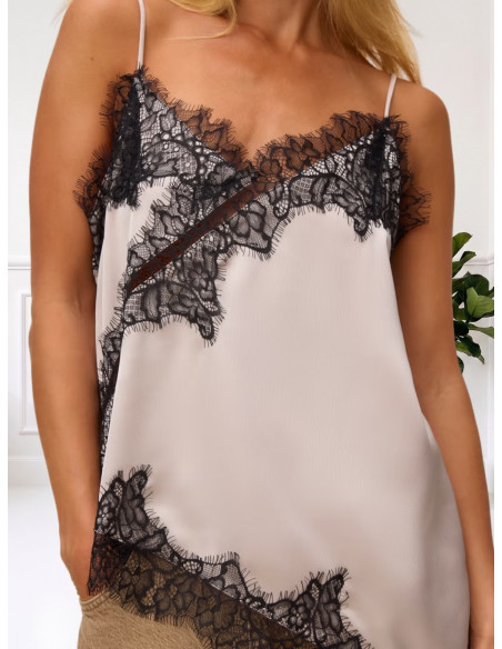 Top satin in pizzo PIETRA 10352170