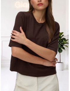 Maglioncino Donna Boxy Chocolate Girocollo | Vero Moda