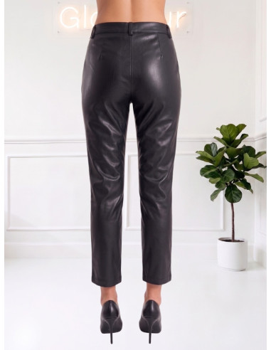 Pantalone Donna in Ecopelle Nera | Tensione In