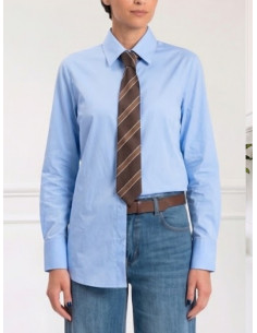 Camicia inserto cravatta CELESTE