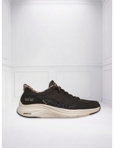 Sneakers Contour Foam Leopard Dream Nero Skechers | Glamour Shop