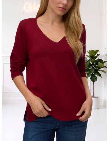 Maglioncino boxy scollo a V BIKING RED 10320451