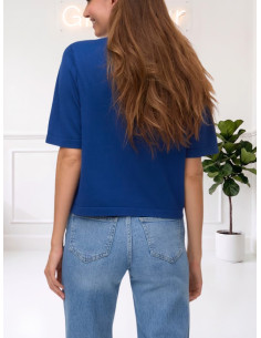 Maglioncino boxy NAVY PEONY 10320460