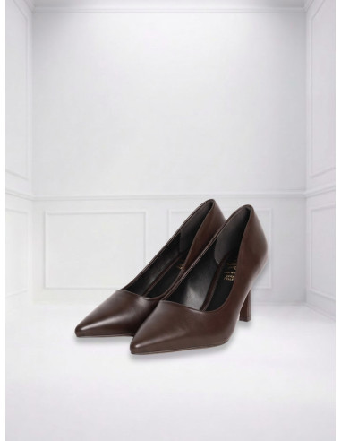 Décolleté Donna in Nappa Moro con Tacco Rocchetto | Ovyé
