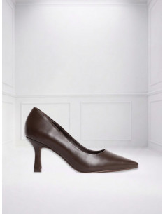 Décolleté Donna in Nappa Moro con Tacco Rocchetto | Ovyé