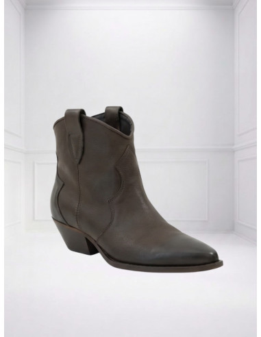 OVYé Texano Donna Testa di Moro in Pelle | Tacco 4 cm