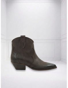 OVYé Texano Donna Testa di Moro in Pelle | Tacco 4 cm