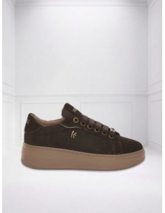 Sneakers Donna Marroni in Camoscio Platform KEYS K-13047