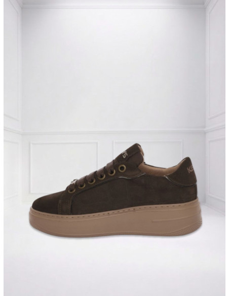 Sneakers Donna Marroni in Camoscio Platform KEYS K-13047