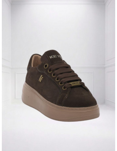 Sneakers Donna Marroni in Camoscio Platform KEYS K-13047