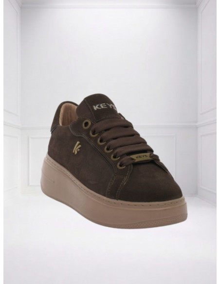 Sneakers Donna Marroni in Camoscio Platform KEYS K-13047