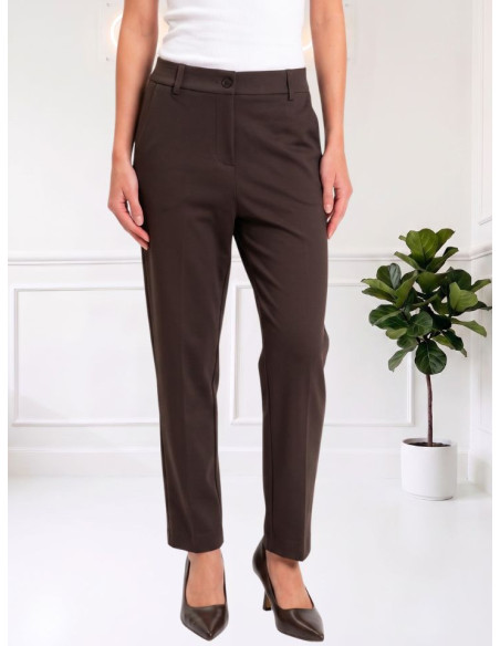 Pantalone Donna Punto Milano Moro con Cintura | Tensione In