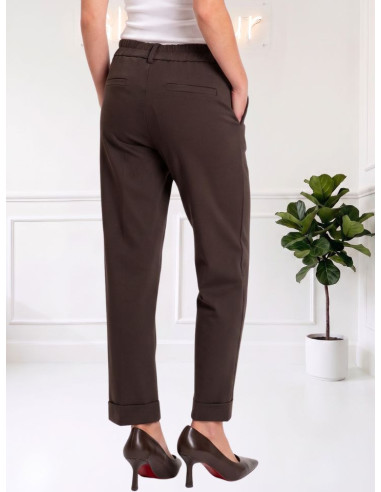 Pantalone Donna Punto Milano Moro con Cintura | Tensione In