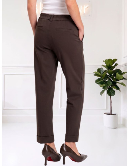 Pantalone Donna Punto Milano Moro con Cintura | Tensione In