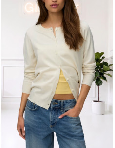 Cardigan Donna Avorio con Bottoni VERO MODA | AI 26/27