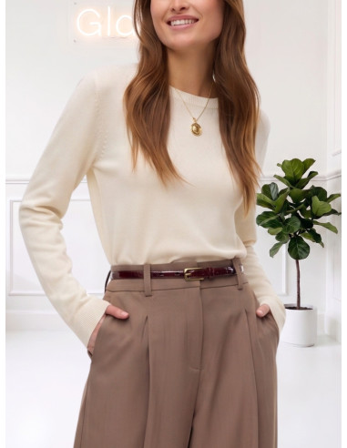 Maglioncino Avorio Donna VERO MODA Girocollo | AI 26/27