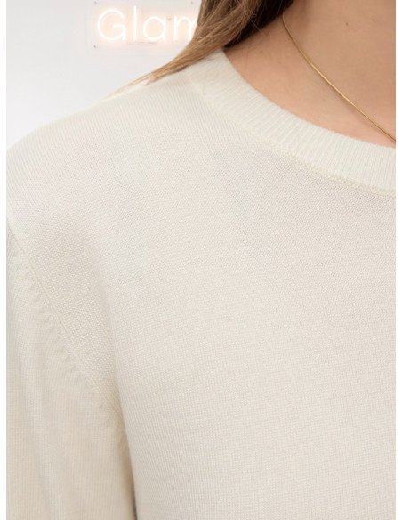 Maglioncino Avorio Donna VERO MODA Girocollo | AI 26/27