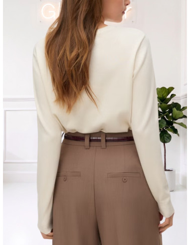 Maglioncino Avorio Donna VERO MODA Girocollo | AI 26/27